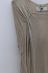 Marc Le Bihan Asymmetric long-sleeved top with shoulder ties 2861 MLB-2861-DLH TILLEUL Light green yellow